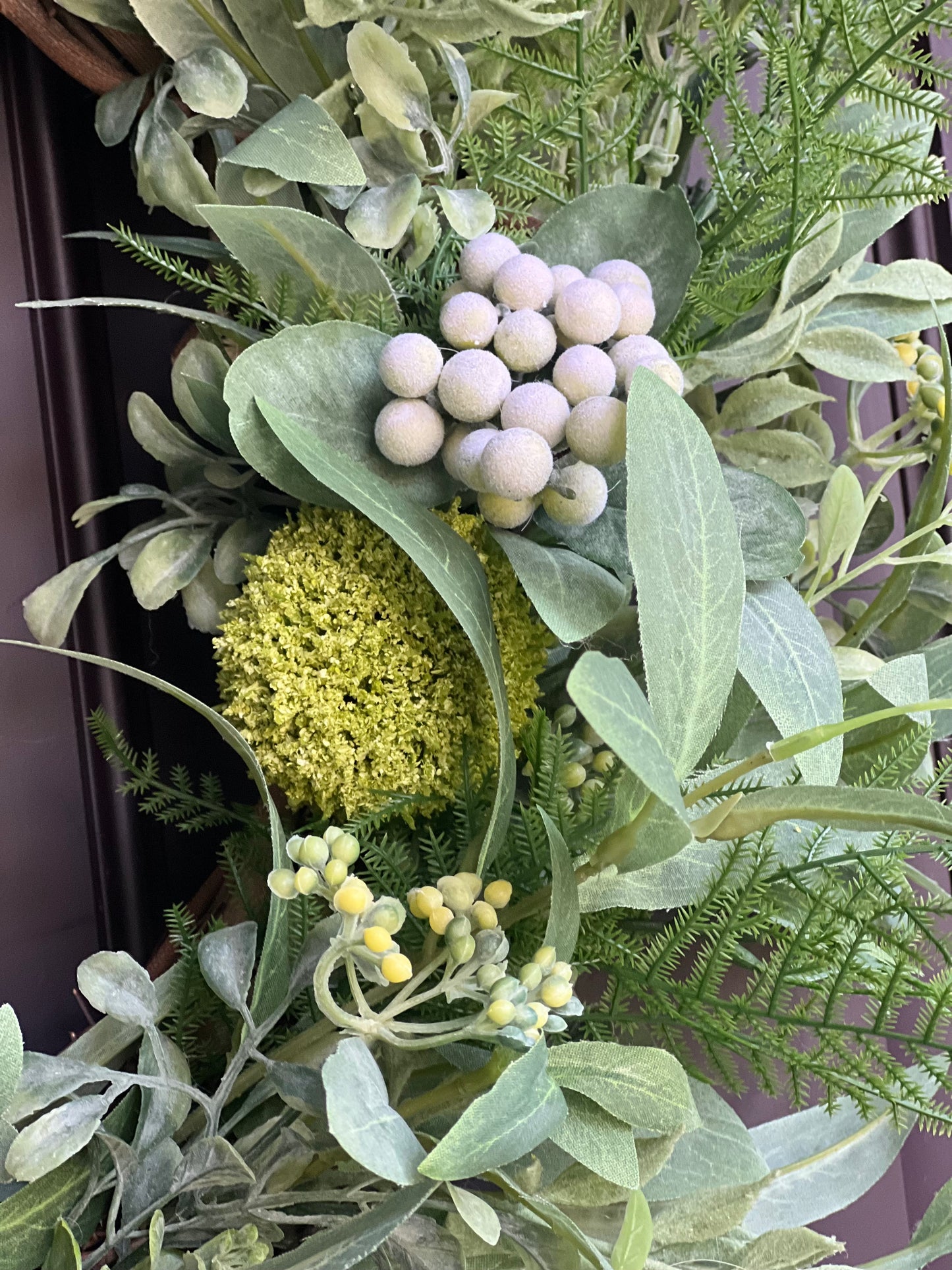 Spring and Summer Floral Wreath - Eucalyptus, Fern and Succulents